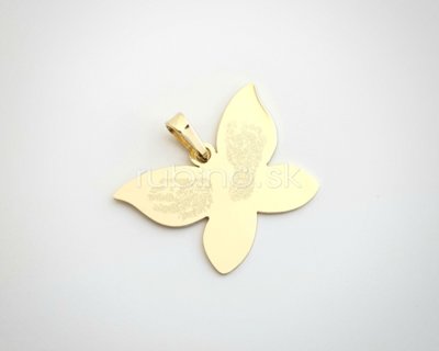 Zlatá platnička motýľ s odtlačkami 