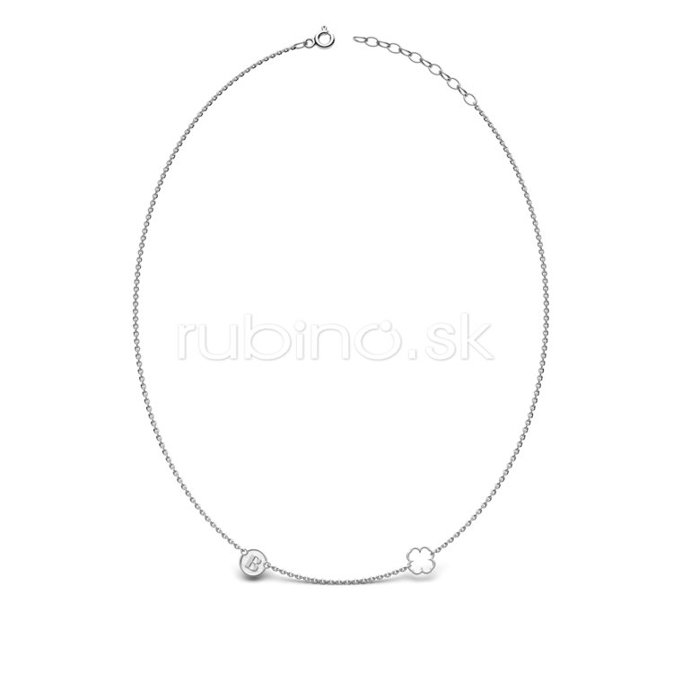 Strieborný náhrdelník písmeno B  - L 037 N