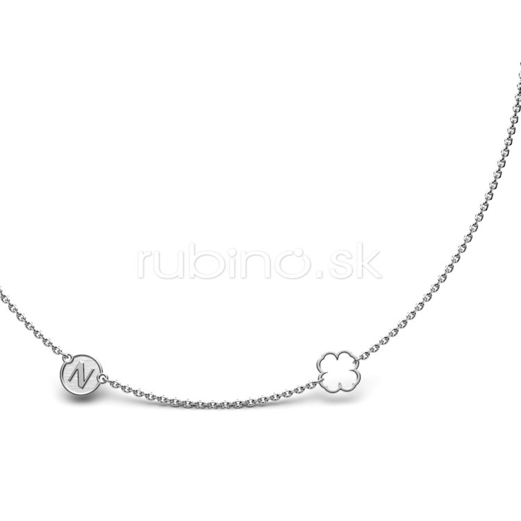 Strieborný náhrdelník písmeno N  - L 037 N