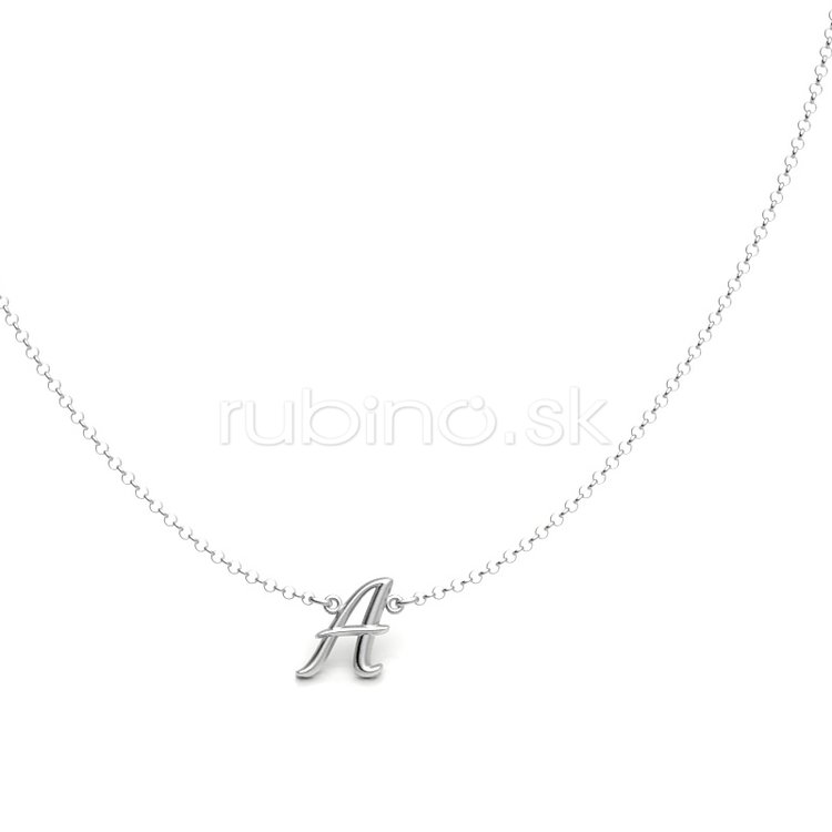 Strieborný náhrdelník písmeno  A - B 126 N