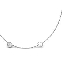 Strieborný náhrdelník písmeno F  - L 037 N
