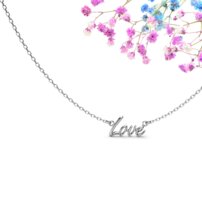 Strieborná retiazka s menom - LOVE