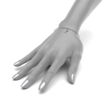 Strieborný náramok písmeno  L - B 126 K