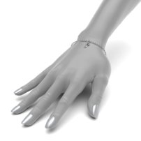 Strieborný náramok písmeno  S - B 126 K