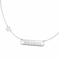 Strieborná retiazka Elegance s menom  - VIKTÓRIA