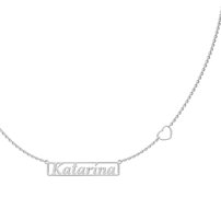 Strieborná retiazka s menom Exclusiv - KATARÍNA