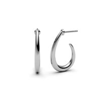 Strieborné náušnice v polkruhovom tvare