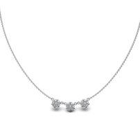 Strieborný náhrdelník kvietok - A 327 N3