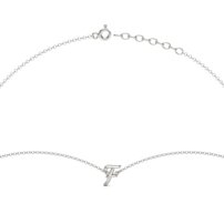Strieborný náhrdelník písmeno  F - B 126 N
