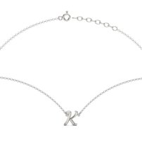 Strieborný náhrdelník písmeno  K - B 126 N
