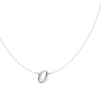Strieborný náhrdelník písmeno  O - B 126 N