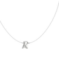 Strieborný náhrdelník písmeno  R - B 126 N