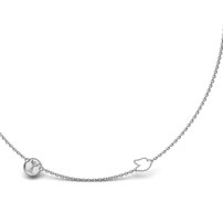 Strieborný náhrdelník s kalichom  - L 038 N