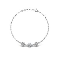 Strieborný náramok kvietok - A 327 K3