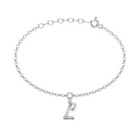 Strieborný náramok písmeno  L - B 126 K