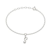 Strieborný náramok písmeno  S - B 126 K