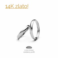 Svadobné obrúčky RBO-003-Z biele zlato