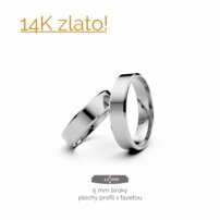 Svadobné obrúčky RBO-005-PH biele zlato