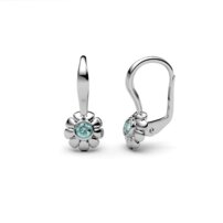 Zlaté náušnice sedmokrásky - A 334 E mint green