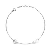 Strieborný náramok nekonečno M - L 042 K